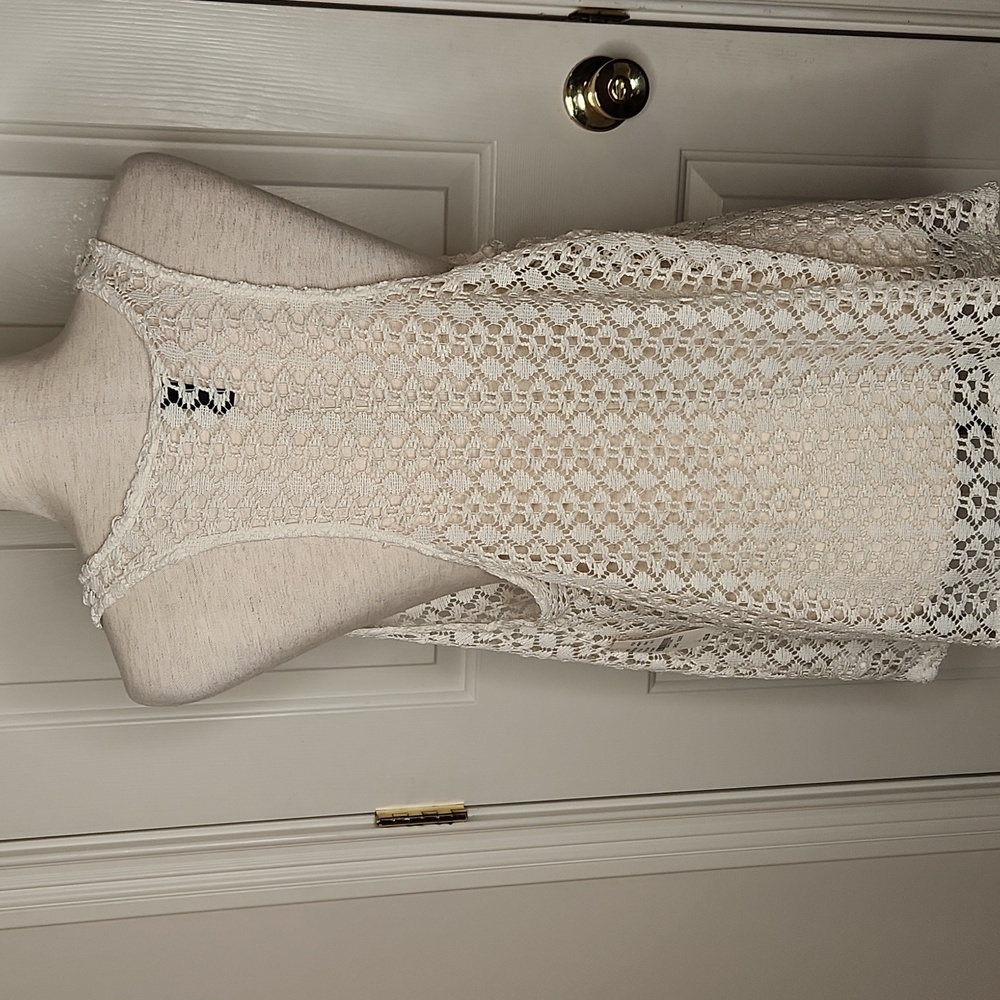 Nollie Ivory Lace Flowy Tank Top Size L NWT - Picture 6 of 9